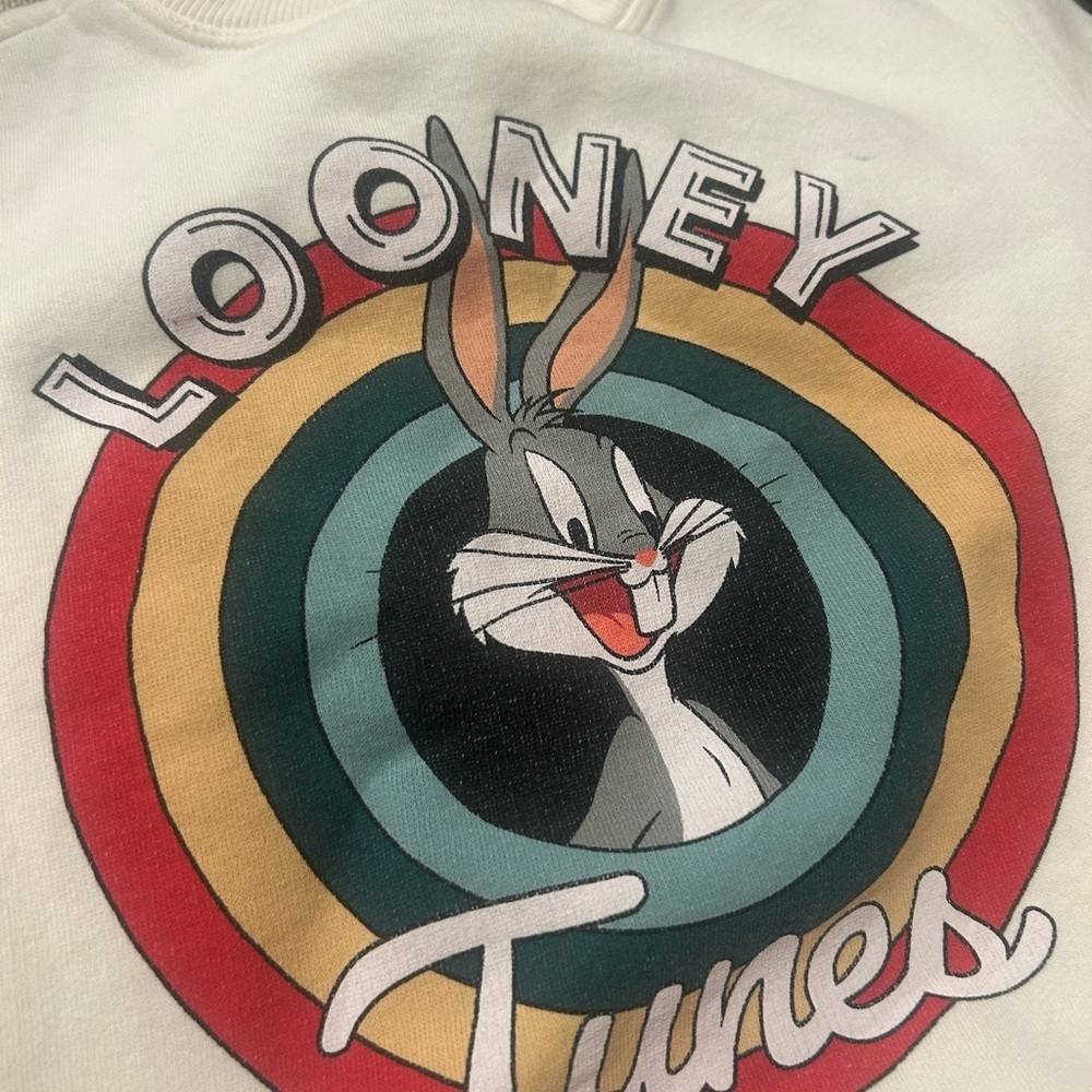 Zara Kids White Looney Tunes Sweatshirt - Picture 5 of 5